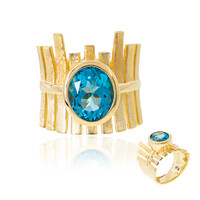 Marambaia Topaz Silver Ring (de Melo)