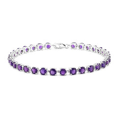 Zambian Amethyst Silver Bracelet