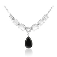 Black Spinel Silver Necklace