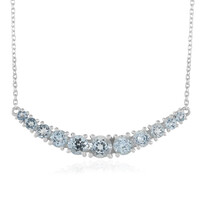 Brazilian Aquamarine Silver Necklace
