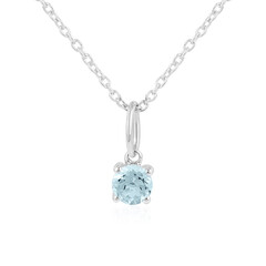 Aquamarine Silver Necklace