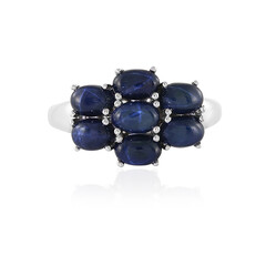 Blue Star Sapphire Silver Ring
