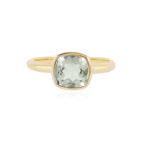 Green Amethyst Silver Ring