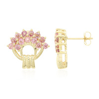 18K Unheated Padparadscha Sapphire Gold Earrings (AMAYANI)