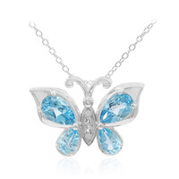Swiss Blue Topaz Silver Necklace