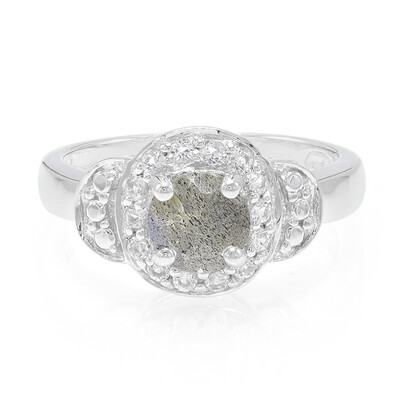 Romanian Spectrolite Silver Ring
