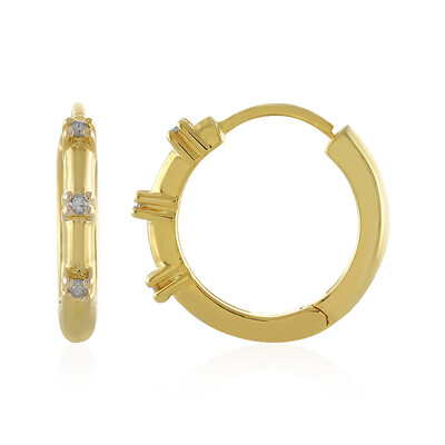 I4 (J) Diamond Silver Earrings