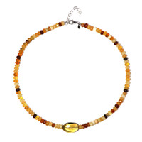 Honey Quartz Silver Necklace