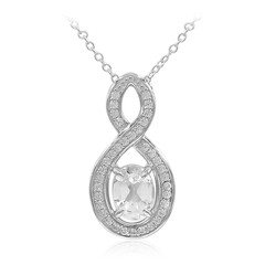 White Topaz Silver Necklace