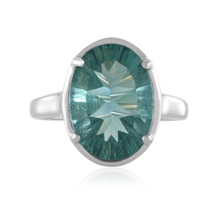 Green Fluorite Silver Ring