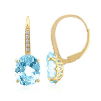 Sky Blue Topaz Silver Earrings