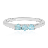 Blue Apatite Silver Ring