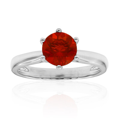 Mexican Fire Opal Platinum Ring