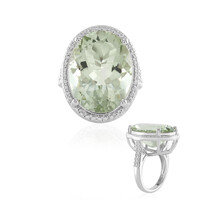 Green Amethyst Silver Ring