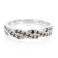 Fancy Diamond Silver Ring