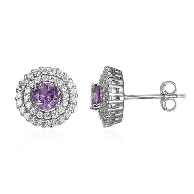 Amethyst Silver Earrings