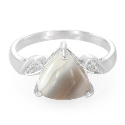 Botswana Agate Silver Ring