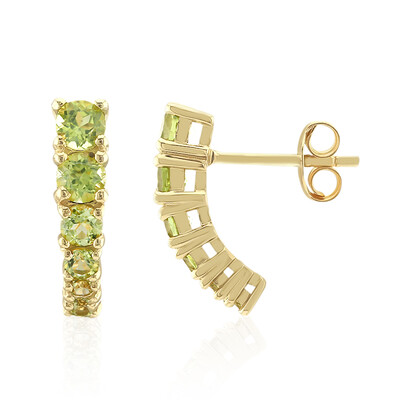 Burmese Peridot Silver Earrings