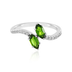 Russian Diopside Silver Ring