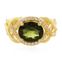 Moldavite Silver Ring