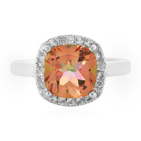 Peach Mystic Topaz Silver Ring
