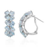 Sky Blue Topaz Silver Earrings