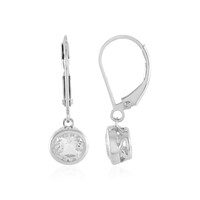 White Topaz Silver Earrings