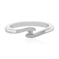 I2 (H) Diamond Silver Ring