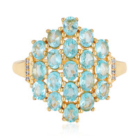 Blue Apatite Silver Ring