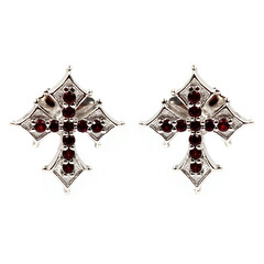 Mozambique Garnet Silver Earrings (Dallas Prince Designs)