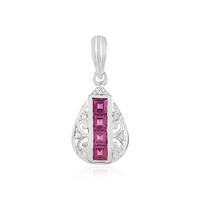 Rhodolite Silver Pendant