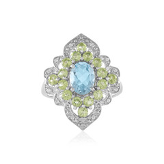 Sky Blue Topaz Silver Ring