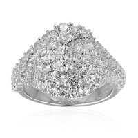 White Topaz Silver Ring