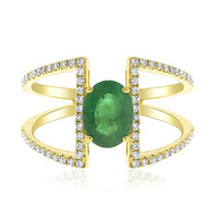 18K AAA Zambian Emerald Gold Ring (CIRARI)