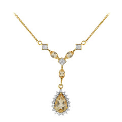 Citrine Silver Necklace