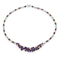 Sky Blue Topaz Silver Necklace