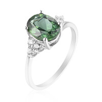 Chrome Apatite Silver Ring