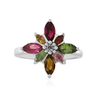 Fancy Tourmaline Silver Ring