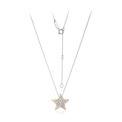 9K I1 (I) Diamond Gold Necklace