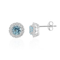 Sky Blue Topaz Silver Earrings