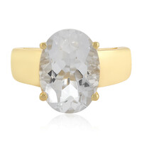 White Quartz Silver Ring