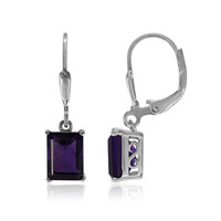 Zambian Amethyst Silver Earrings