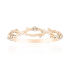 9K SI1 Argyle Rose De France Diamond Gold Ring
