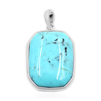 Kingman Turquoise Silver Pendant (Anne Bever)