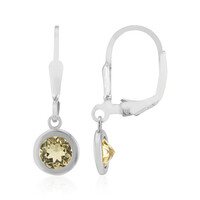 Yellow Beryl Silver Earrings