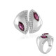 Raspberry Rhodolite Silver Ring (de Melo)
