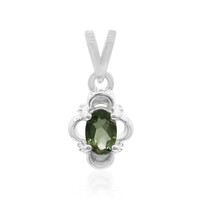 Green Tourmaline Silver Pendant