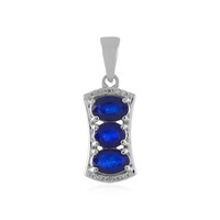 Royal Blue Spinel Silver Pendant