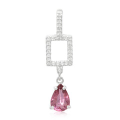 Pink Cuprian Tourmaline Silver Pendant
