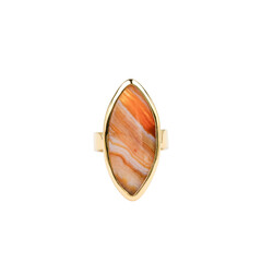 Lace Agate Silver Ring